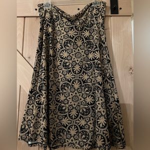 LuLaRoe XL Brown/Black design Skirt